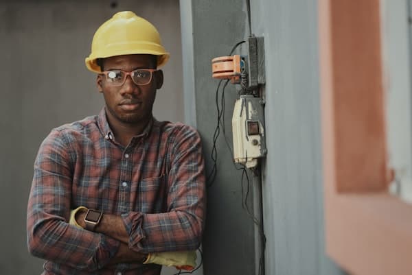 Electrician on the job